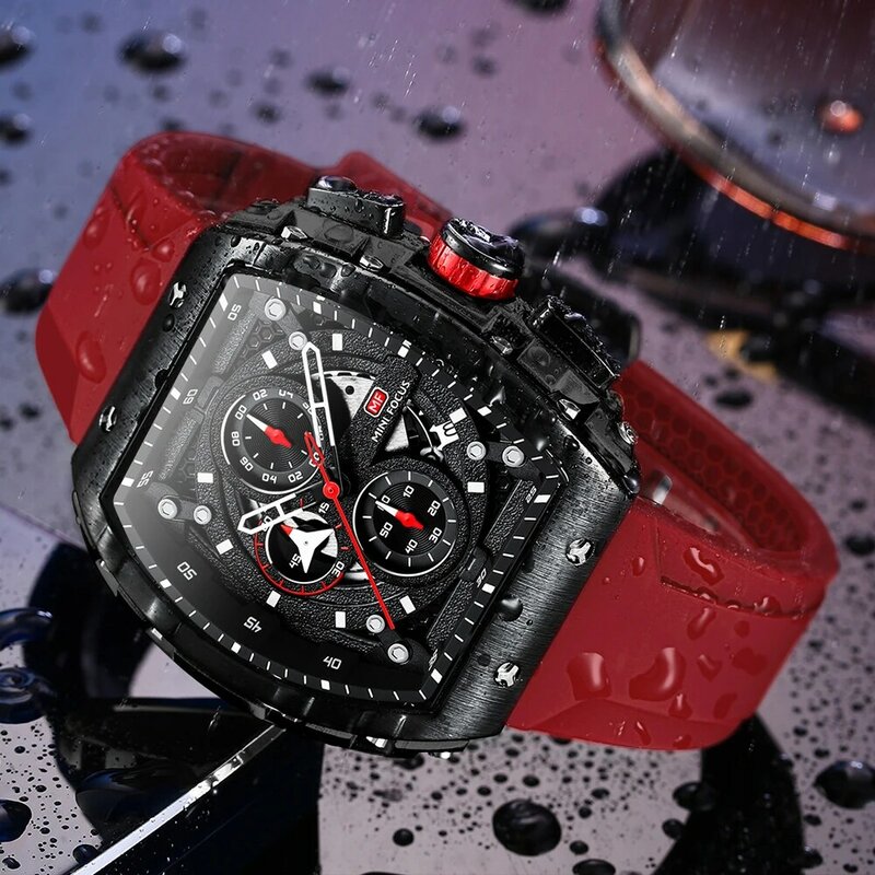 Marca superior de luxo à prova dwaterproof água esportes relógios moda quartzo relógio para homem cronógrafo pulseira silicone masculino relógio relogio masculino