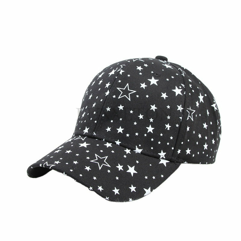 Topi bisbol Casquette motif bintang katun, topi Snapback dapat disesuaikan empat musim 2023 untuk pria dan wanita