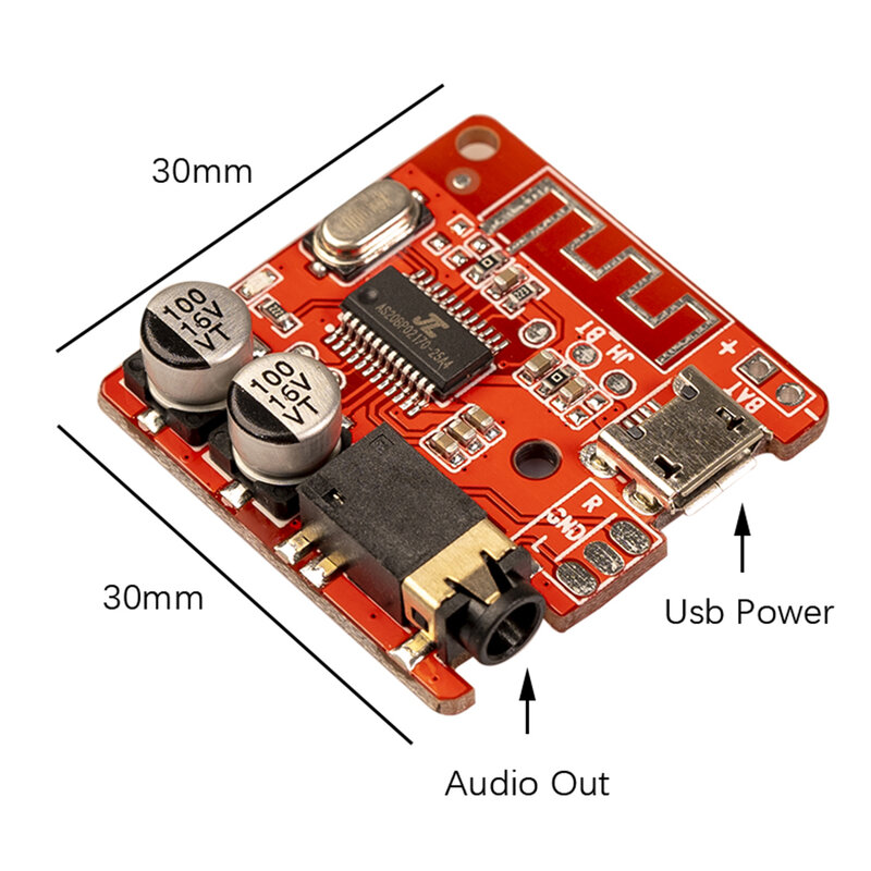 Placa receptora de Audio compatible con Bluetooth 3,7, 5,0-5V, Mini decodificador sin pérdidas, módulo estéreo inalámbrico de música MP3