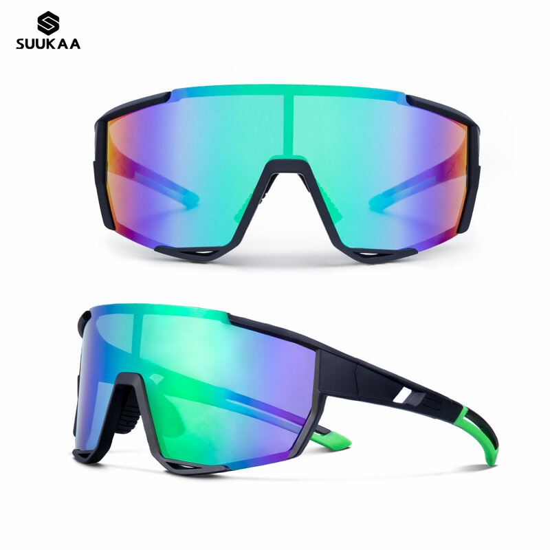 2022 óculos de ciclismo polarizados esportes óculos de sol com 5 lentes intercambiáveis para homens feminino beisebol pesca correndo óculos de sol
