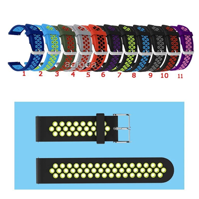 20MM 22mm Silicone WatchBand For Samsung Gear S3 Frontier S3 Classic for Watch3 45mm Replacement Sports Strap Bracelet