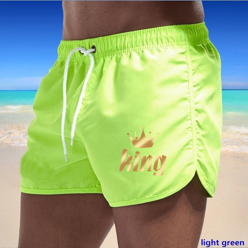 Pantalones cortos de playa para hombre, Bermudas finas e informales de secado rápido, para culturismo, gimnasio, Fitness, verano, 2022