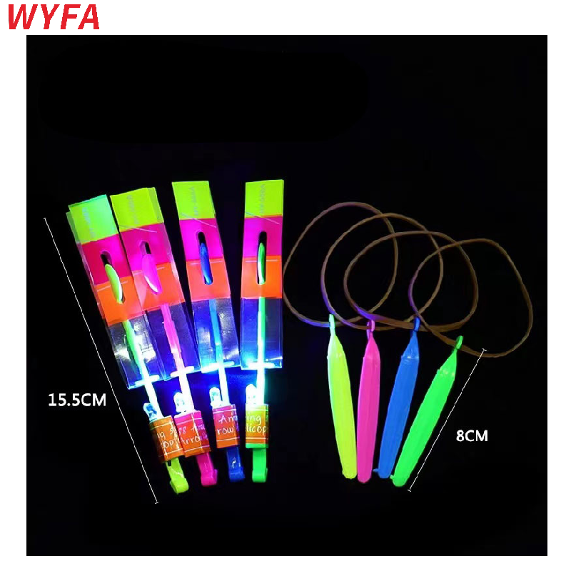 baby toy 100Pcs/lot or 50pcs y-shape random color Light Toy Arrow Flying Toys LED Lighting Flash Toys Party Fun Gift Catapult