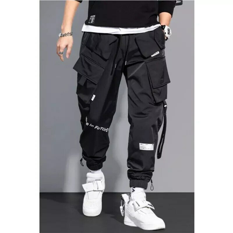 Mannen Cargo Broek Mode Hip Hop Multi-Pocket Broek Trendy Streetwear Effen Joggingbroek Pantalones Casuales Para Hombre