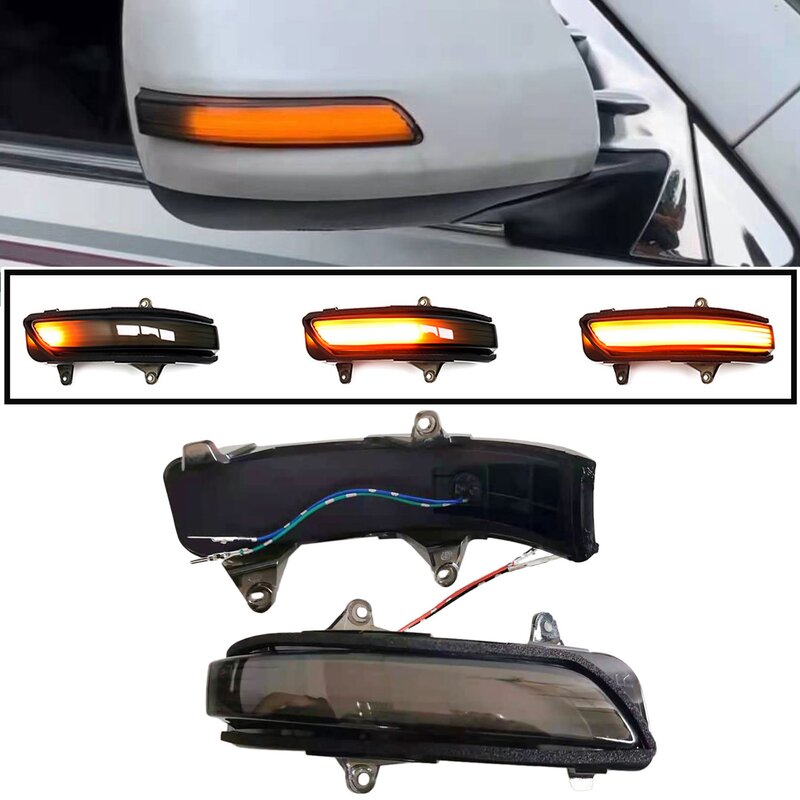 Car Dynamic LED Side Mirror Light Turn Signal Light Indicator for Toyota Land Cruiser FJ200 LC200 Prado FJ150 2010- 2020