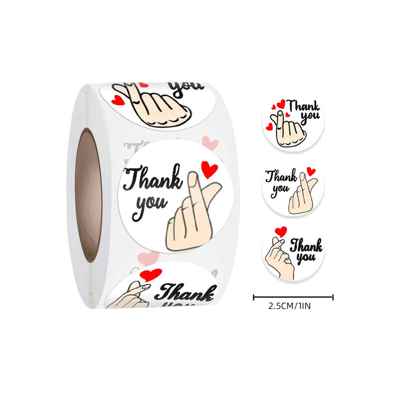 New thank you sticker Handmade Sealing Labels for Wedding Party Envelope Birthday Gift Packaging Decoration Sticker 100-500 pcs