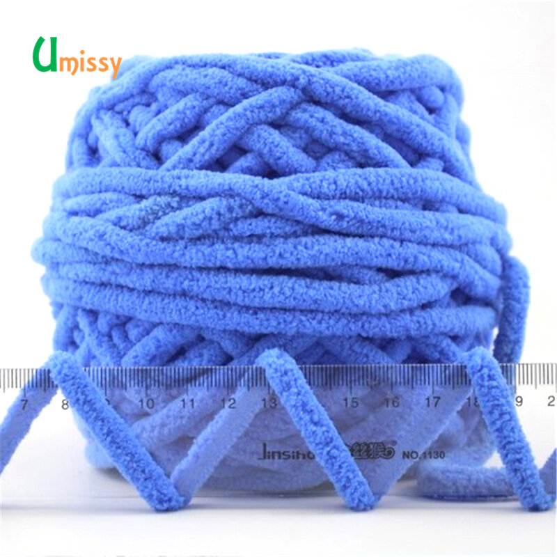 Cachecol colorido tintura tricotada à mão, lã macia de algodão com fio grosso de lã gigante, 1 peça