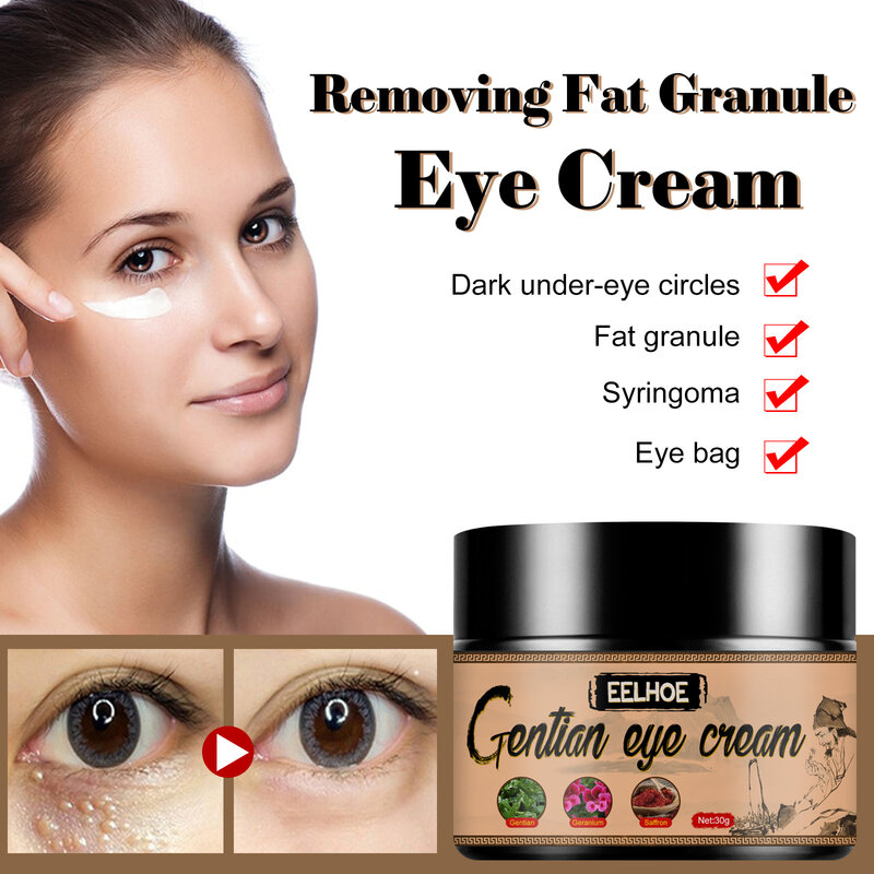 Crème pour les yeux, élimine efficacement les granulés de graisse, améliore la poche oculaire, ridules, hydratant, Anti-boursouflure, Lifting, raffermissant, soin pour les yeux