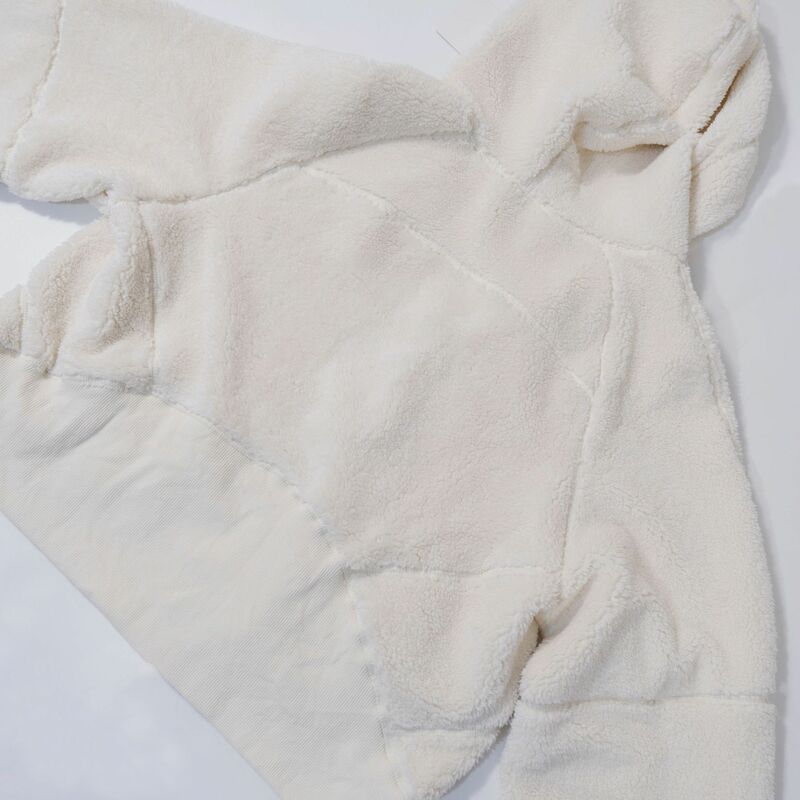 Sweat à capuche en molleton, surdimensionné, demi-fermeture éclair, sweat-shirt confortable, manteau d'agneau pour l'hiver