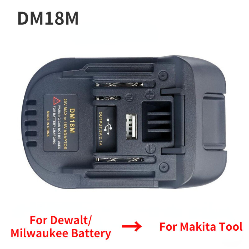 Moc Adapter narzędziowy DM18M itp. Konwerter do obsługi Dewalt 18V Li-ion bateria do narzędzi Makita Milwaukee Bosch Ryobi