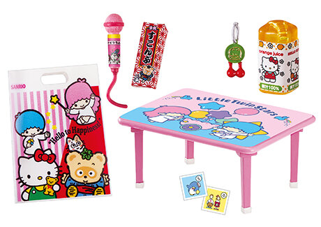RE-MENT Sanrios Study Room HelloKitty Melodys Capsule Toys Gashapon Table Ornament