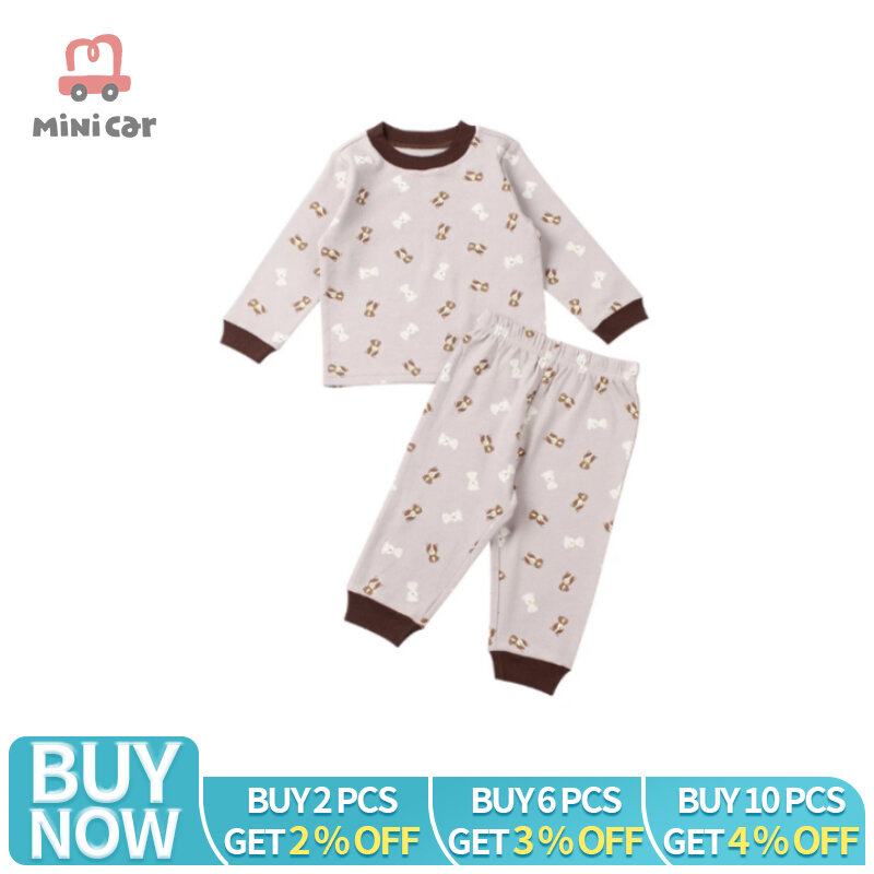 2 шт., хлопковая одежда для новорожденных мальчиков и девочек