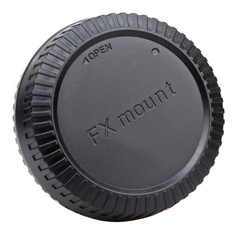Copriobiettivo posteriore copriobiettivo protezione antipolvere plastica nera per Fuji Fujifilm FX X Mount