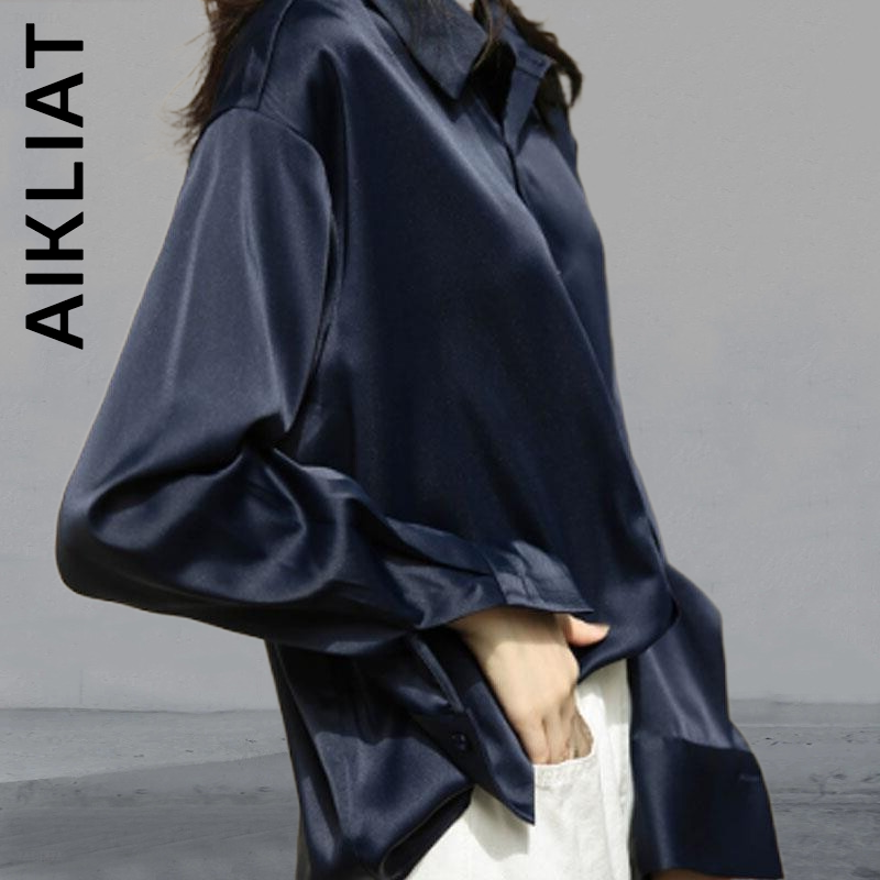 Aikliat-캐주얼 레트로 탑 셔츠 여성용, 섹시한 기본 빈티지 소프트 탑 여성 파티 상의