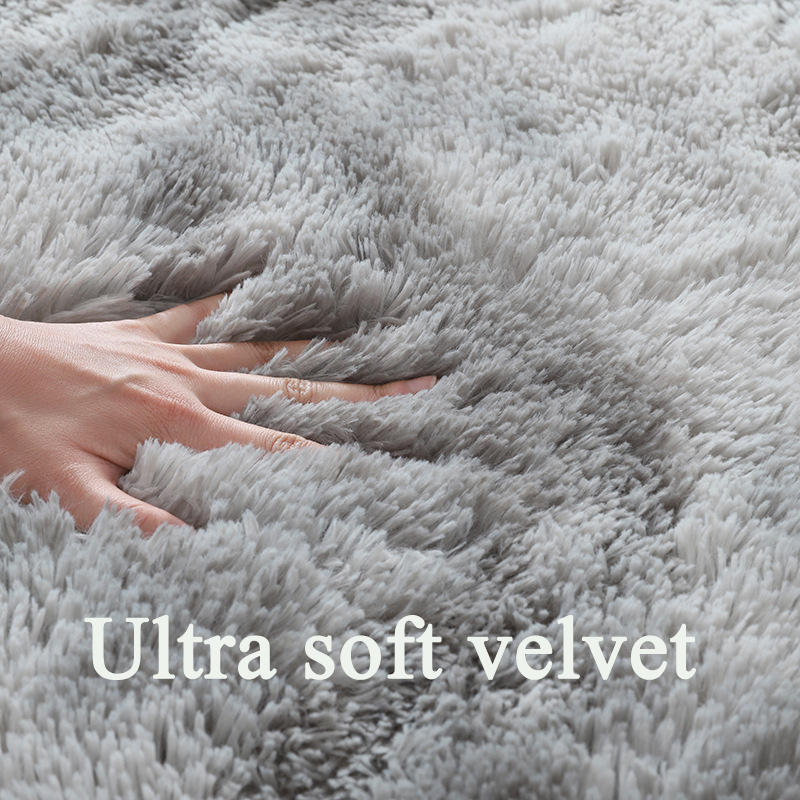 Karpet Kamar Tidur Berbulu Baru Karpet Pintu Remaja Gaya Nordic Lembut Ukuran Besar Bantal Lantai Anak Karpet Ruang Tamu