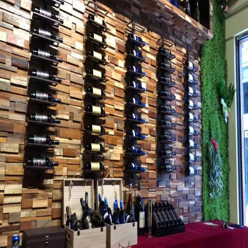 Soporte para vino montado en la pared, estante de hierro moderno, Simple, colgante, arte de hierro, gabinete de vino, tipos planos, 1 ud.
