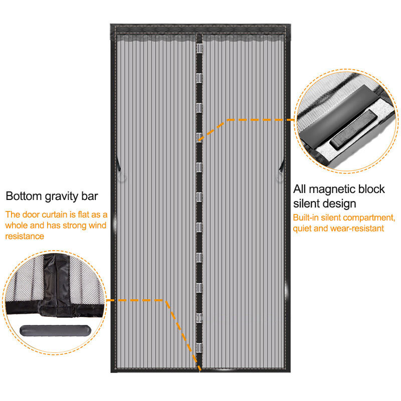 Redes mosquiteiras magnéticas para portas de malha de diamante porta cortina de fecho automático fly net pode ser personalizado rede mosquiteira magnética