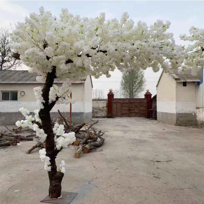 Árvore de cerejeira artificial jardim ao ar livre simulado árvore de cereja festa de casamento hotel decoração de casa árvore falsa