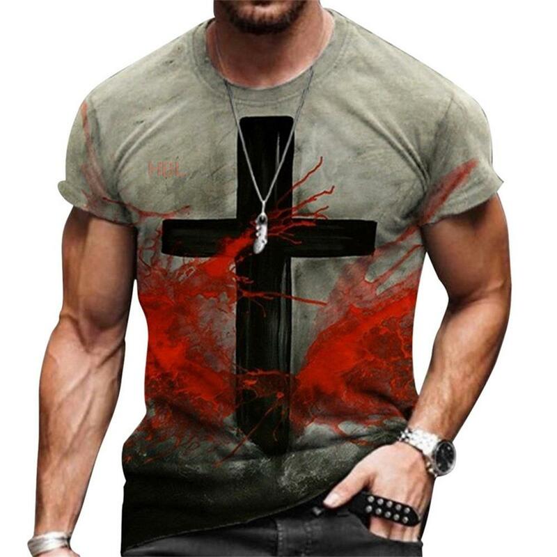 2022 camiseta masculina bandeira americana impressão camiseta verão em torno do pescoço legal oversize muscle streetwear camiseta masculina