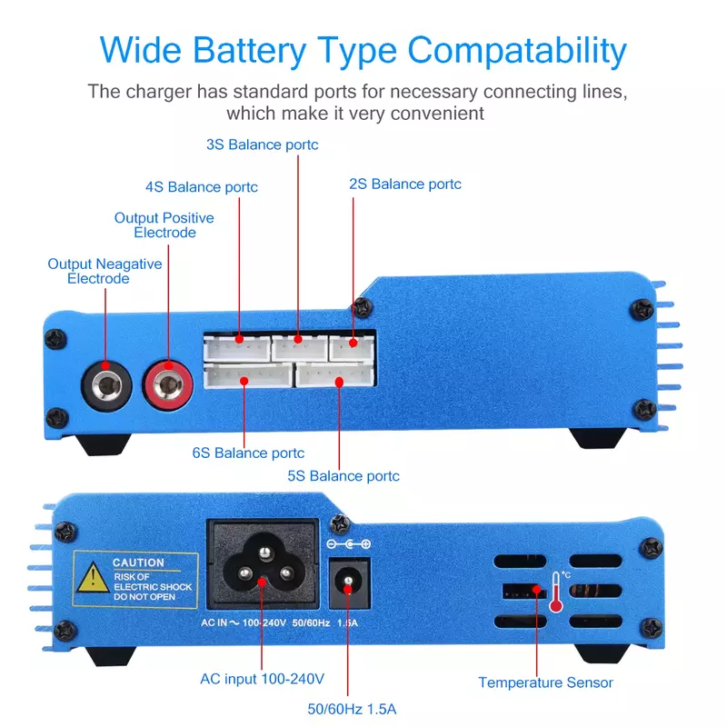 Балансирующее зарядное устройство HTRC iMAX B6 ACRC 80 Вт, с функцией заряда/разряда, с ЖК-дисплеем, 6 А, для батарей LiFe, NiMh, NiCd, Pb, LiPo