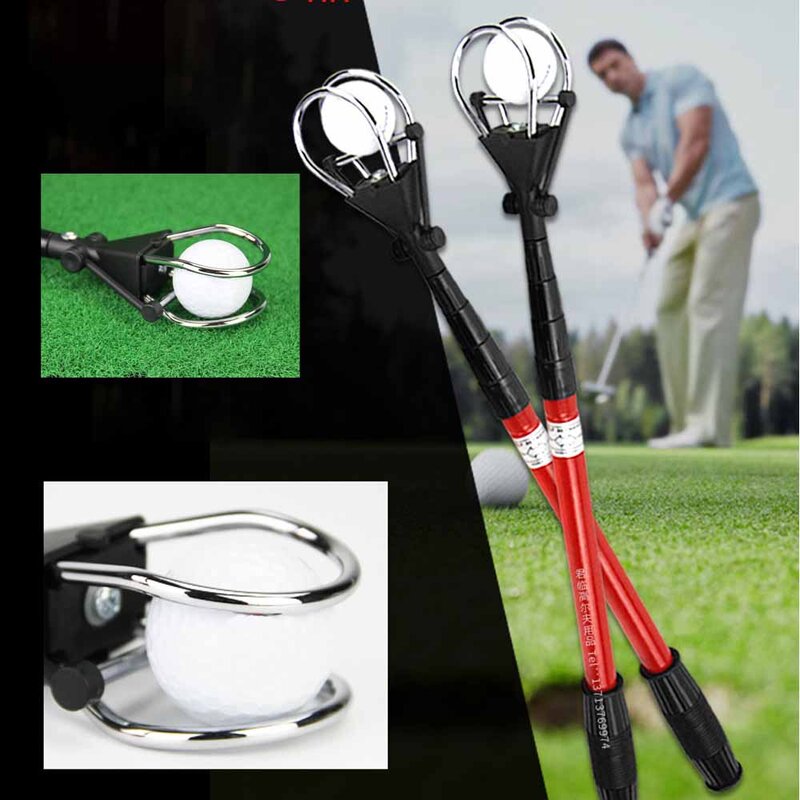 Golf Ball Retriever, Telescopic Golf Ball Picker Portable Golf Pick up Scoop Balls Grabber Retriever Golfer Tackle Accessory