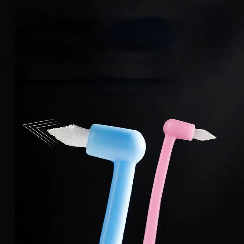 Spazzolino ortodontico da 3 pezzi spazzola morbida portatile a testa piccola per impianti dentali per apparecchi ortodontici