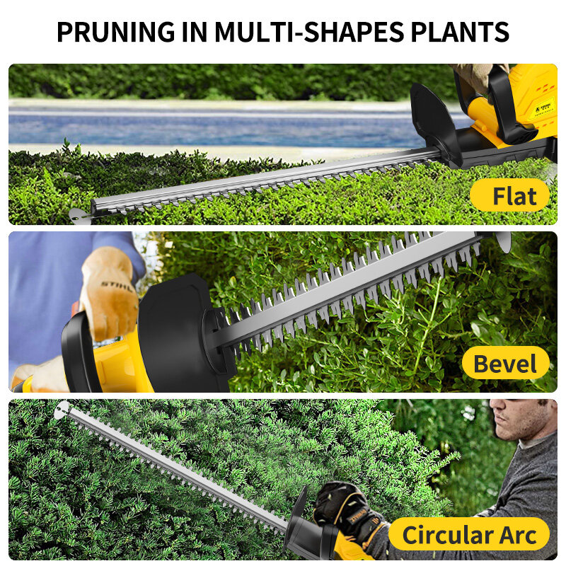 ASOYOGA Cordless Hedge Trimmer Set Electric Brushless Garden Battery Trimmer for Branch with 500mm Blade for Makita 18v Battery