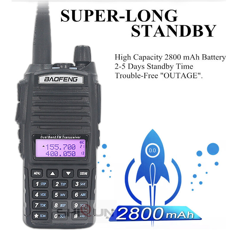 Baofeng-walkie-talkie de banda Dual, Radio de 2 vías, UV-82 Uhf, Vhf, Uv82, 8w, Uv82, Original, gran oferta