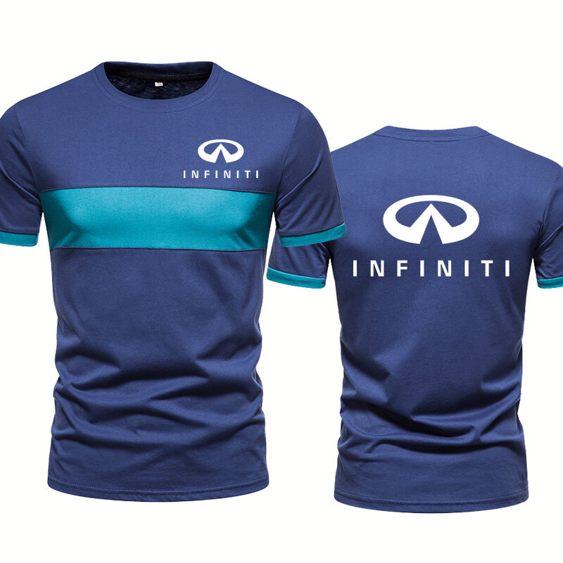 Женская футболка с коротким рукавом, хлопковая Футболка с принтом логотипа автомобиля Infiniti, Высококачественная Летняя мужская одежда, 2022