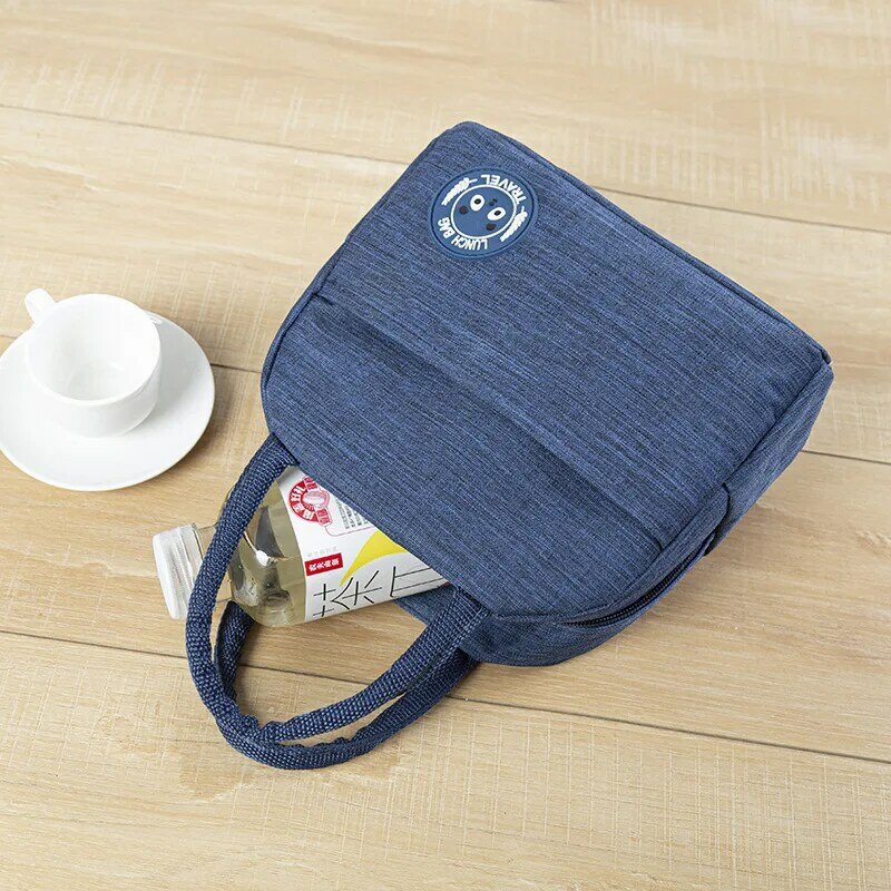 2022 New Oxford Cloth Lunch Bag Thickened Picnic Bag Student Lunch with Rice Tote Bag Insulation Bag Lunch Box Bag