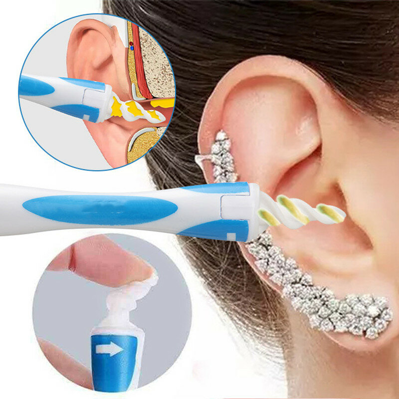 2022 Hot Ear Cleaner Set di strumenti per cucchiaio per l'orecchio in silicone 16 pezzi cura spirale morbida per le orecchie cura degli strumenti per la salute strumento per la rimozione del cerume