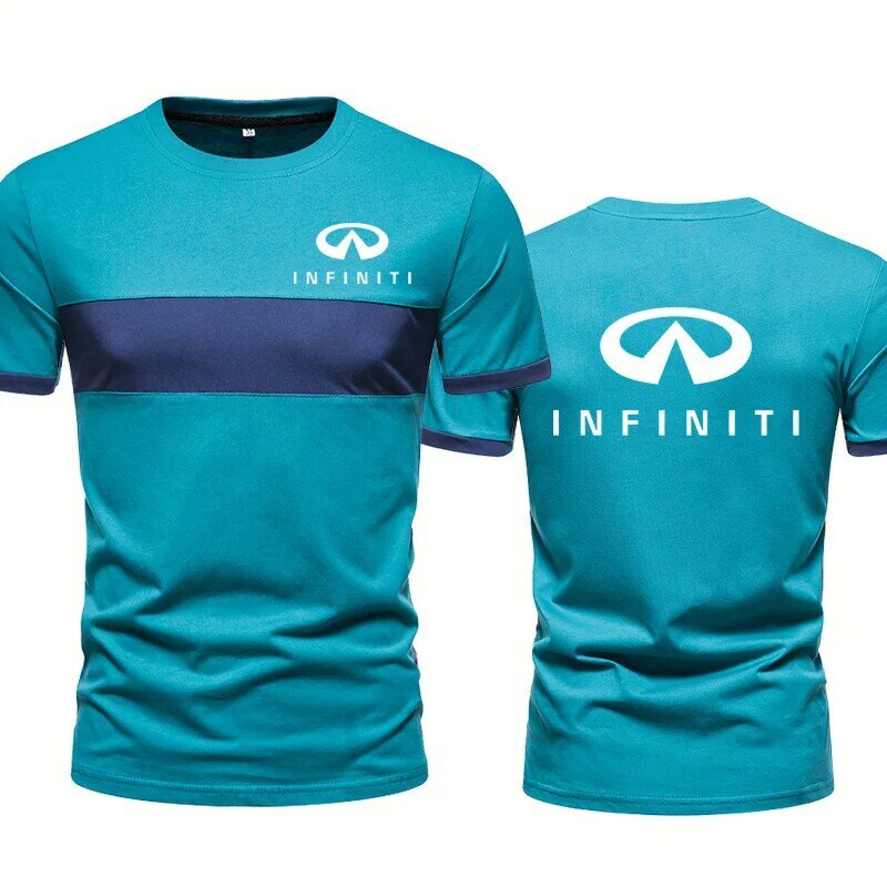 T-shirt manica corta da donna 2022, t-shirt in cotone con stampa Logo auto Infiniti, abbigliamento estivo da uomo di alta qualità