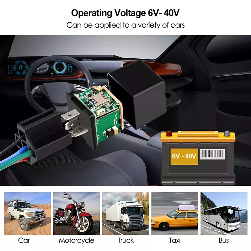 Mv720-ミニ自動車用GPSトラッカー,リモートアプリケーション制御,車用,90v,80mah,バッテリー,オフロード,GPSロケーター