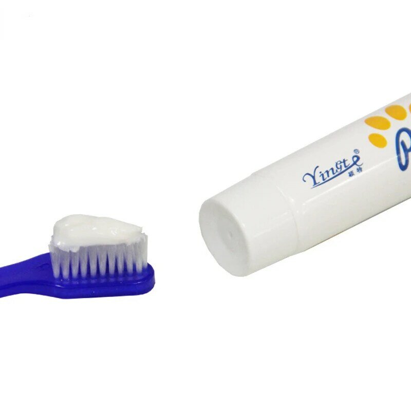 Pasta de dientes para perros y gatos, Limpieza de dientes de belleza para utensilio, seguridad, cuidado de los dientes, multisabor