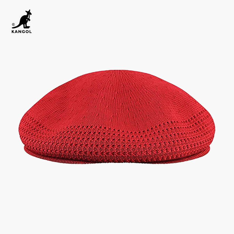 Original KANGOL Tropic 504 Ventair Beret Mütze Männer Frauen Rot Hut Mode Damen Einfarbig Casual Hüte Herbst Und Rot berets