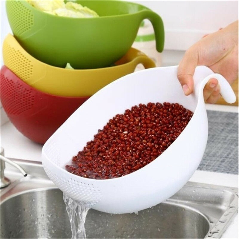 Máquina de lavar arroz quinoa filtro limpeza legumes frutas cozinha ferramentas com alça mais novo