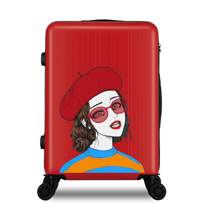 2022 New 20-inch Gift Pull Rod Boarding Password Suitcase