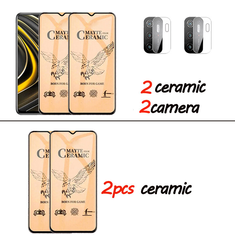 Kaca Keramik Matte Lembut untuk poco x4 pro Film Kamera Ponsel poko m3 x4 nfc poko m4 pro Pelindung Layar Lunak Xiaomi Poco M4 Pro