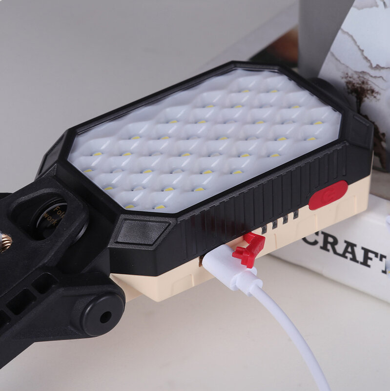 Torcia da lavoro COB torcia a LED portatile regolabile USB ricaricabile impermeabile lanterna da campeggio Design magnete con Display di potenza