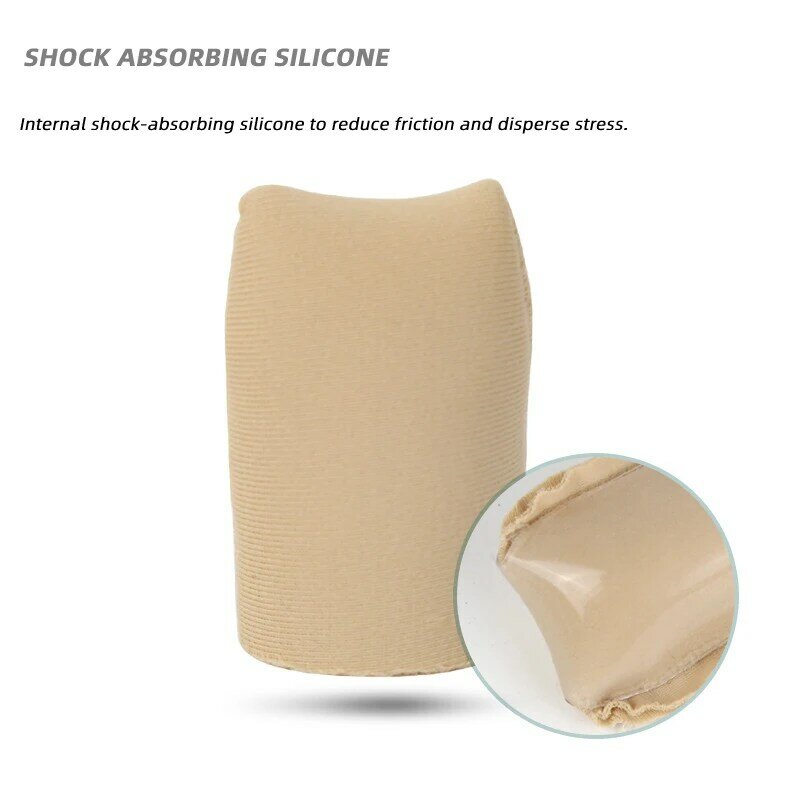 10 pares de silicone gel náilon dedo do pé manga tubos capa protetor almofadas milho alívio da dor bunion guarda separadores ferramentas cuidados com os pés