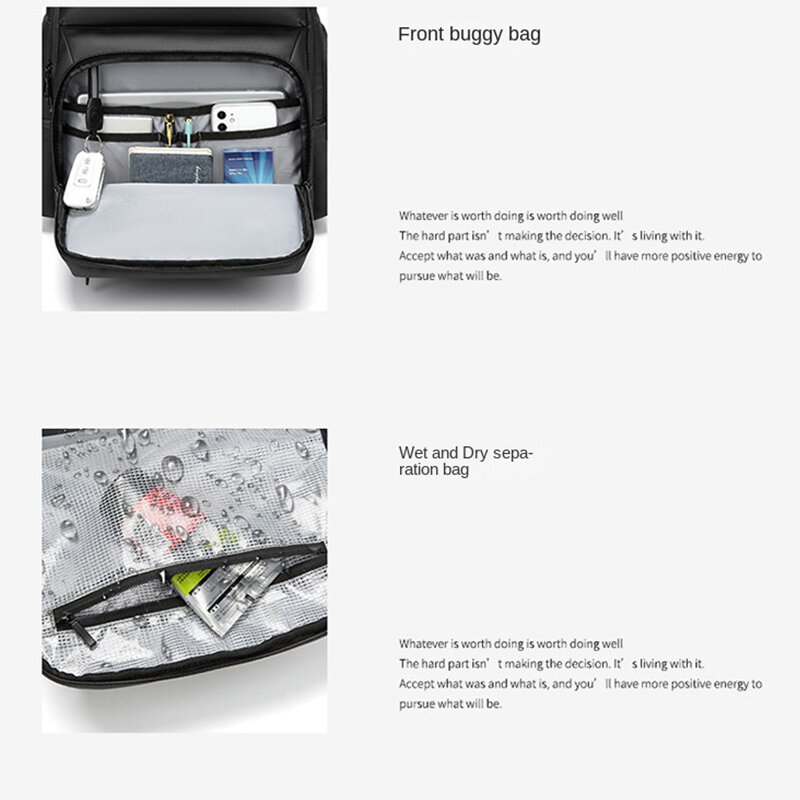 Men's Multifunction 15.6 Inch Laptop Backpacks USB Waterproof Notebook Schoolbag Sports Travel School Bag Pack Backpack For Male