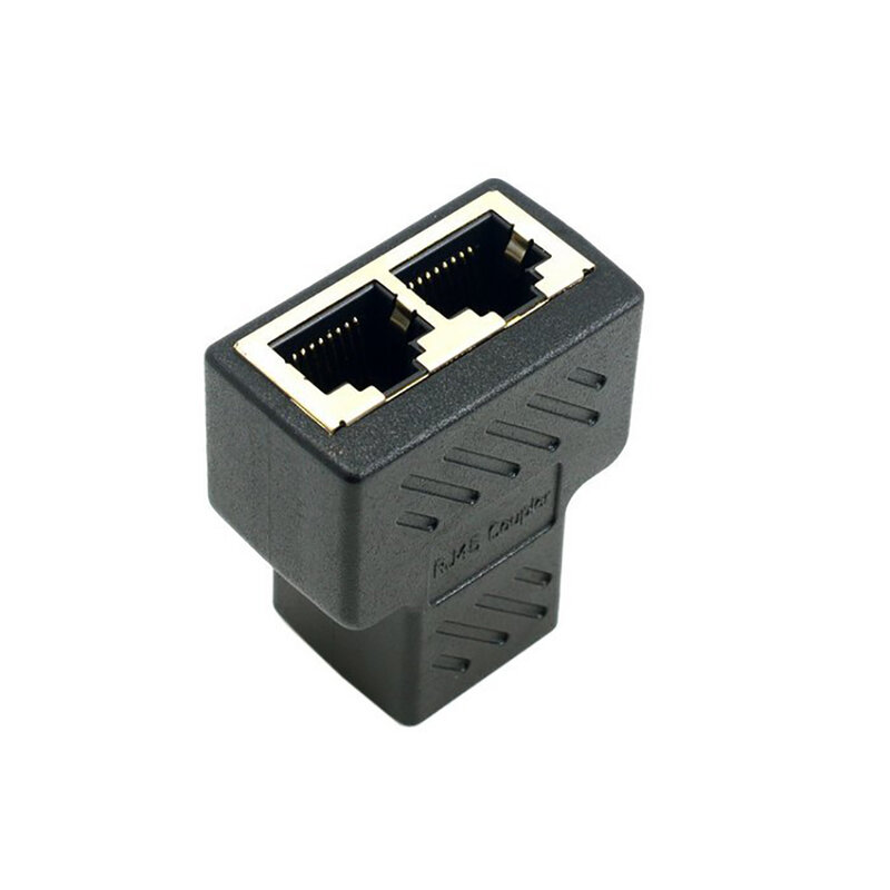 1 To 2 Way LAN RJ45 Ethernet Cable Port Network Splitter Double Cable Splitter Extender Plug Connector Adapter