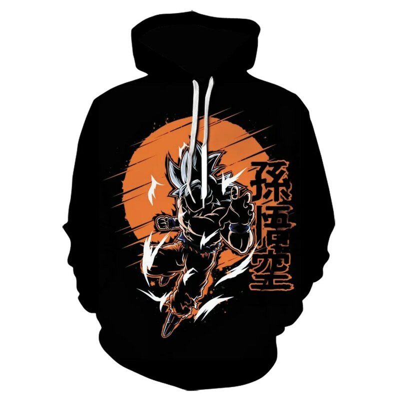 Sweat-shirt à capuche pour hommes, manteau décontracté, imprimé en 3D, Anime japonais Goku, mode pour enfants, printemps et automne 2022