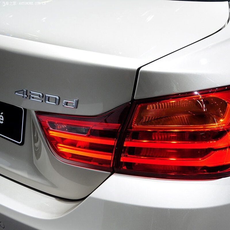 Mobil 3D ABS Bagasi Huruf Logo Lencana Lambang Gaya Stiker Decal untuk BMW 4 Seri 420d 425d 428d 430d 435d 440d F30 F32 F33 F36