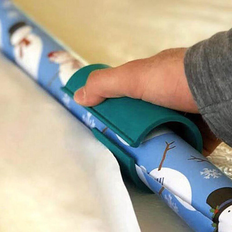 Cortador de papel de embalaje navideño, herramienta de corte de papel de regalo, corte de línea perfecta, una sola vez