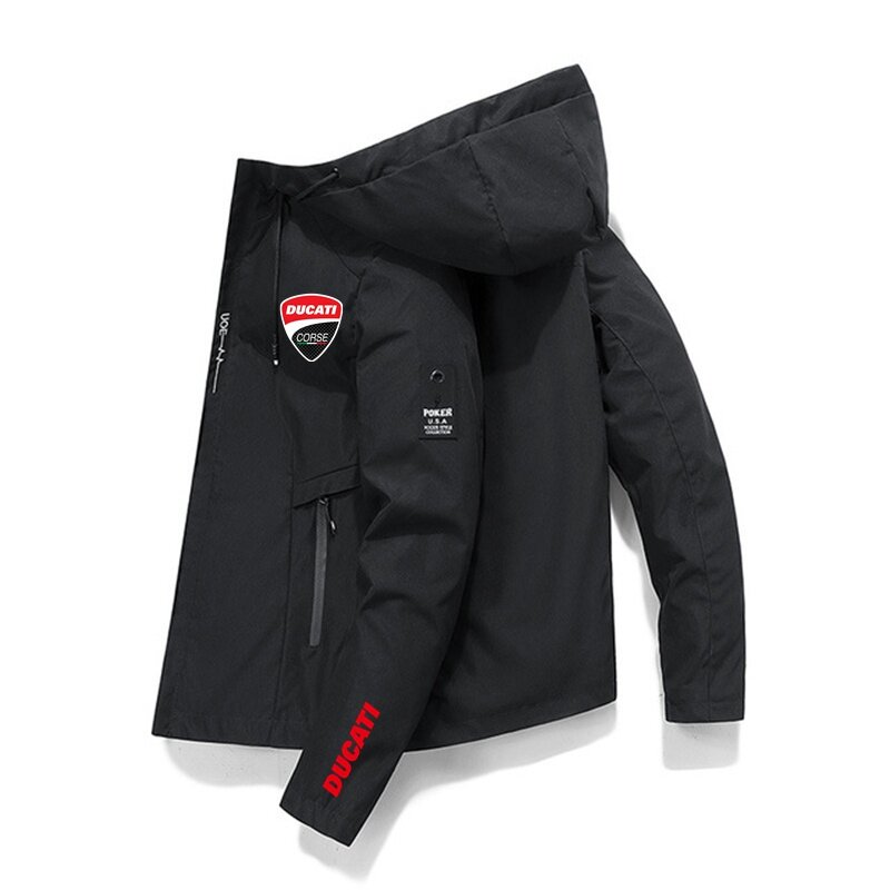 2023 Summer Battery DUCATI Jacket New Casual Bomber Jacket Fashion Outdoor Ultra-Thin Zipper Sports Sunscreen Clothing