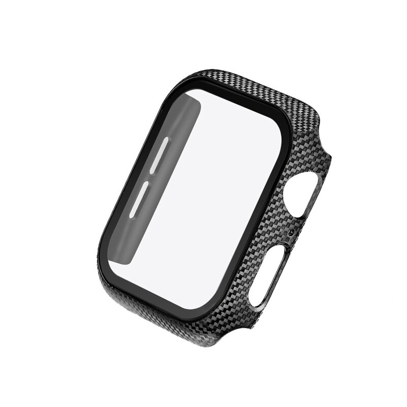360 Frame Carbon Protective Case For Apple Watch 41mm 45mm 44mm 40mm 42mm 38 watch cover Bumper iwatch series 7 6 5 Accessories