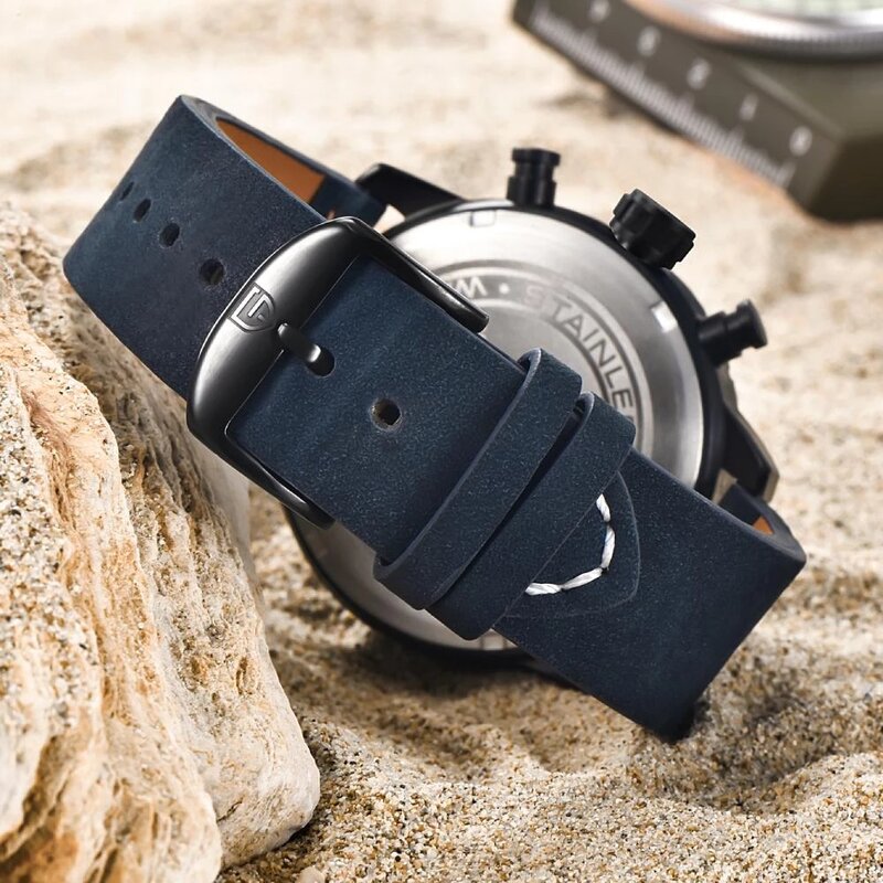 PAGANI – montre-bracelet à Quartz pour hommes, chronographe étanche, marque de luxe, style militaire, genève