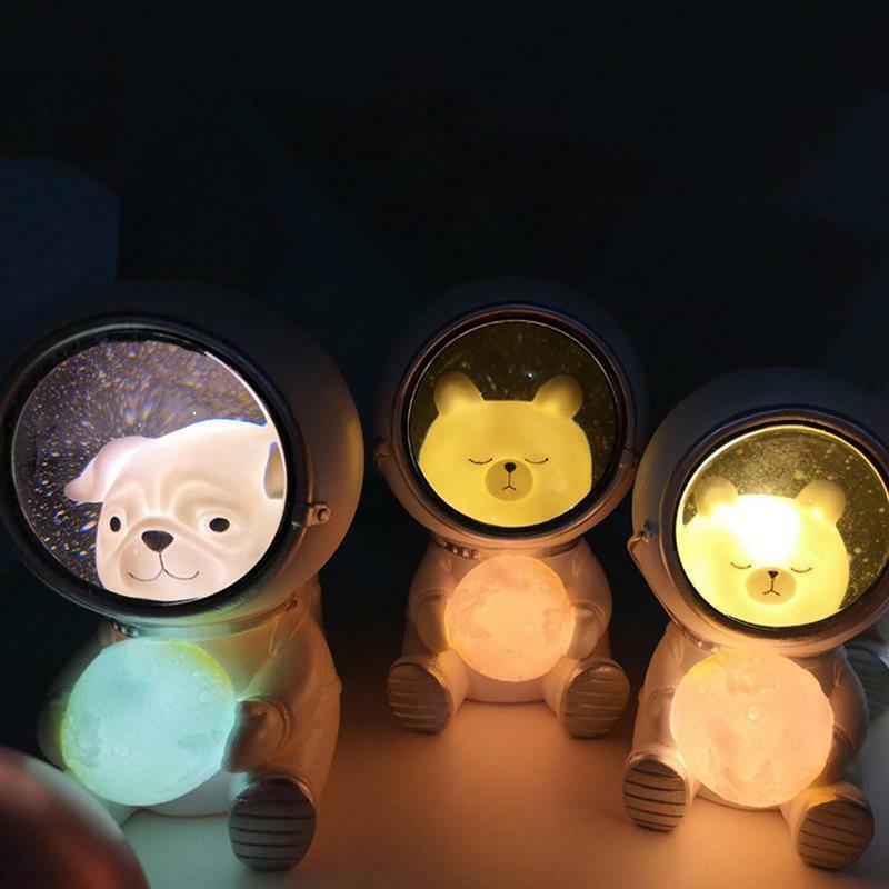 Креативный ночник в виде астронавта, милый домашний питомец, Космический ночсветильник, украшение для дома, детский подарок, светсветильни...