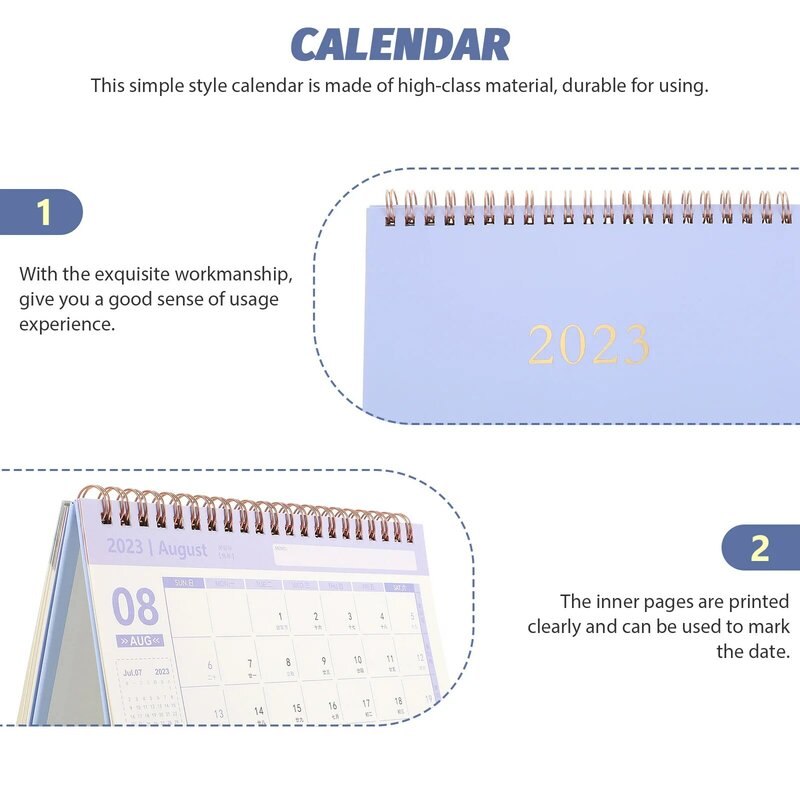 Kalendarz 2023 biurko 2022 stojący odwróć pulpit mały miesięczny Planner biurowy blat Mini ścienny codzienny dekoracyjny dzień